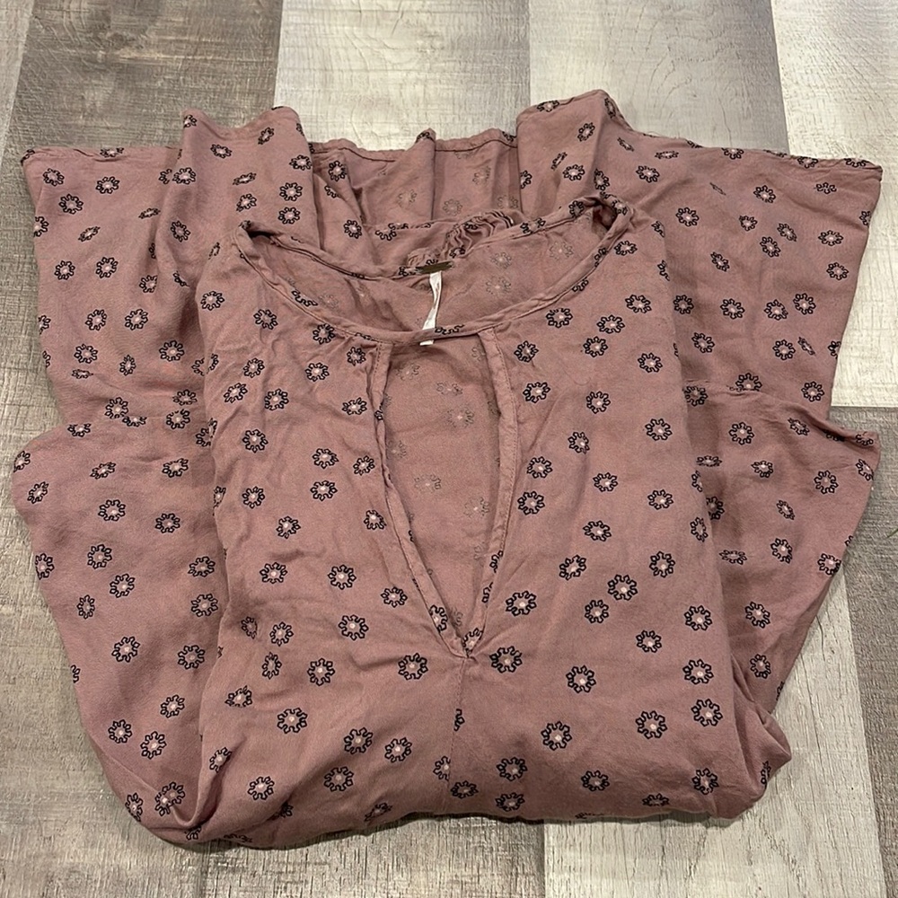 Free People Oversized Floral Top